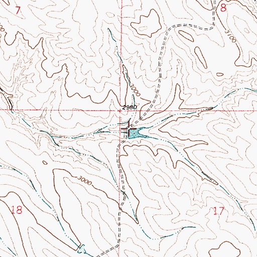 Topographic Map of McMullin Dam, MT