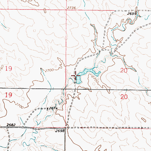 Topographic Map of Schlenker Dam, MT