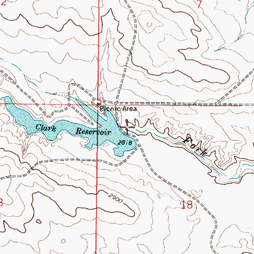 Topographic Map of Clark Dam, MT