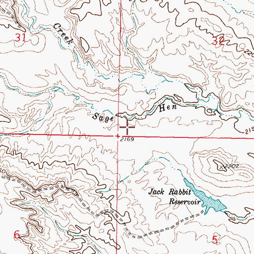 Topographic Map of Blanchard Detention Reservoir Dam, MT