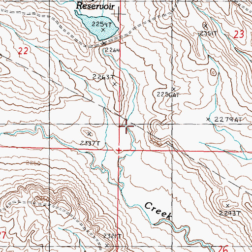 Topographic Map of Deep Cut Dam, MT