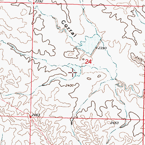 Topographic Map of Corral Junction Extension Dam, MT