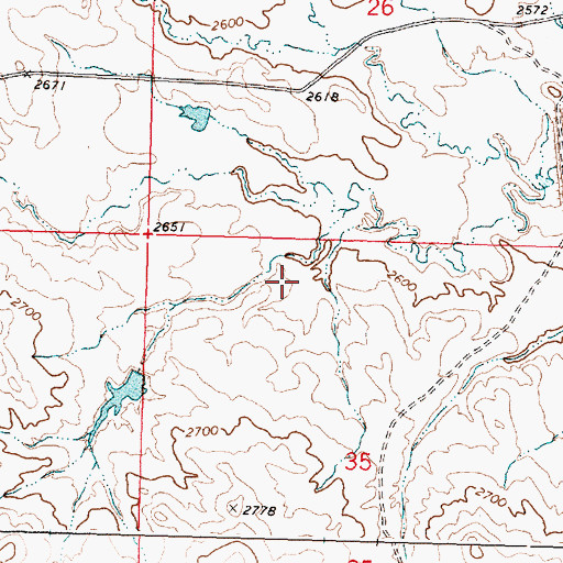 Topographic Map of Sheep Shed Dam, MT