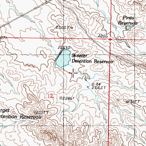 Topographic Map of Skeeter Dam, MT