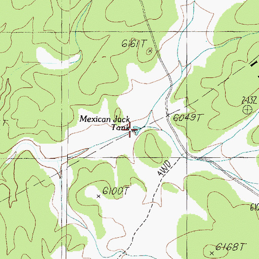 Topographic Map of Mexican Jack Tank, AZ