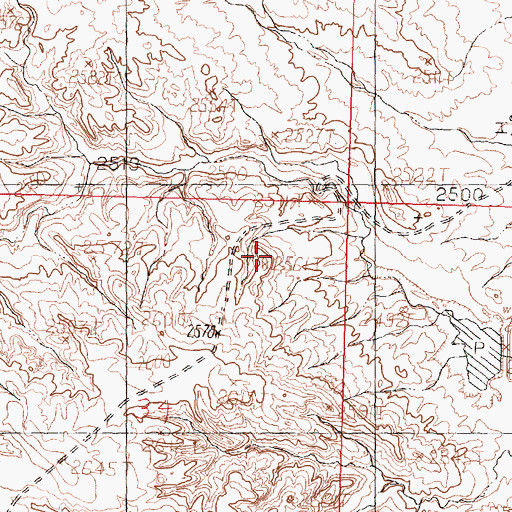 Topographic Map of Upper Lone Tree Reservoir, MT