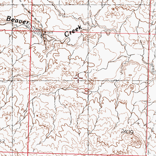 Topographic Map of Tepee Rock Dam, MT