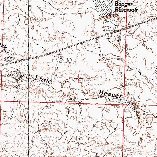 Topographic Map of Makee Dam, MT