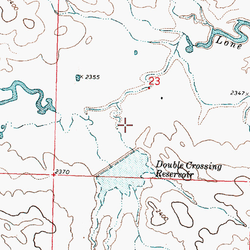Topographic Map of Double Crossing Dam, MT