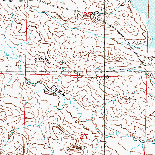 Topographic Map of VR-2 Dam, MT