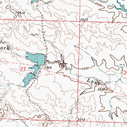 Topographic Map of Nod Dam, MT