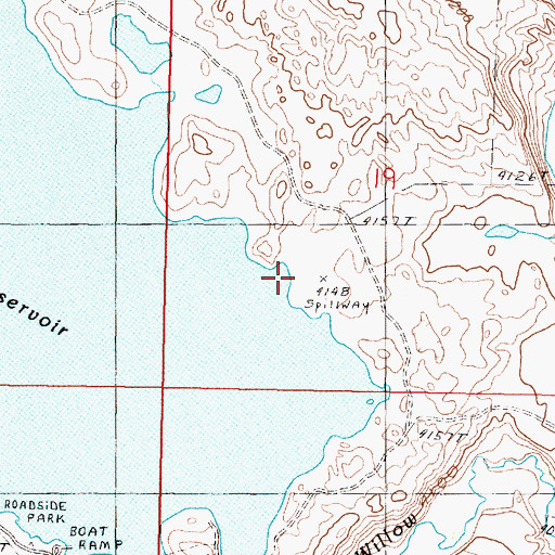 Topographic Map of Willow Creek Dike 5, MT