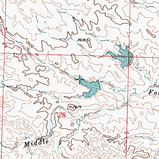 Topographic Map of Sob Dam, MT