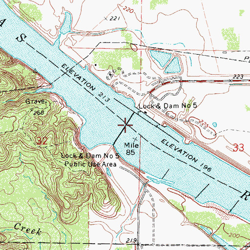 Topographic Map of Pool Five, AR