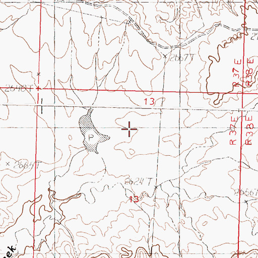 Topographic Map of Vr 64 Dam, MT