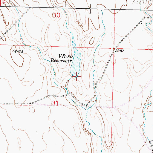Topographic Map of VR-80 Dam, MT