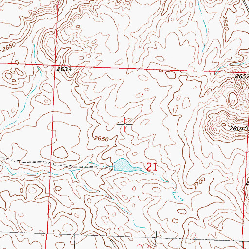 Topographic Map of PR-36 Dam, MT