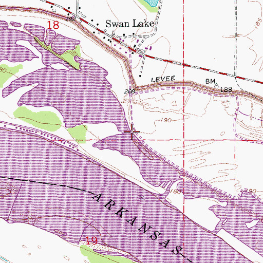 Topographic Map of Pool Three, AR