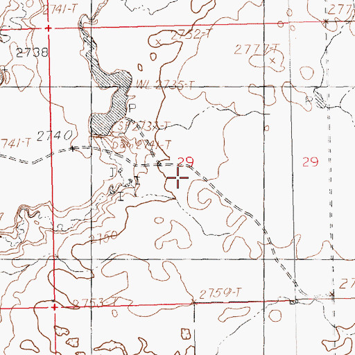 Topographic Map of BR-45 Dam, MT