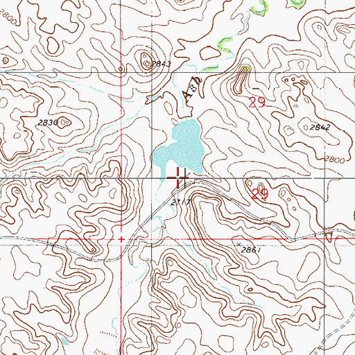 Topographic Map of Gray Number 1 Dam, MT