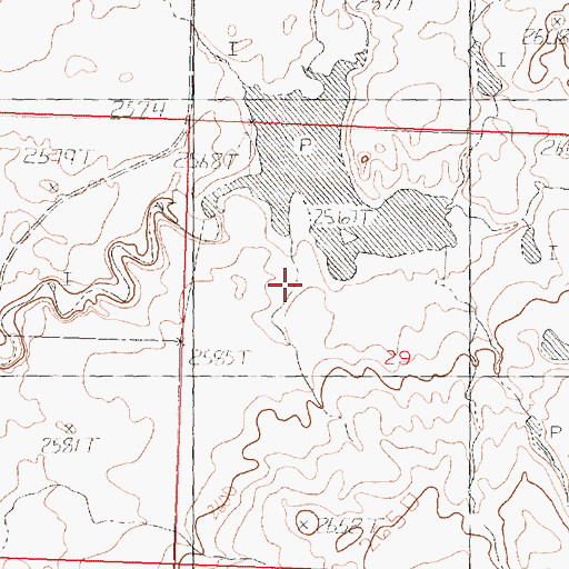 Topographic Map of PR-88 Dam, MT