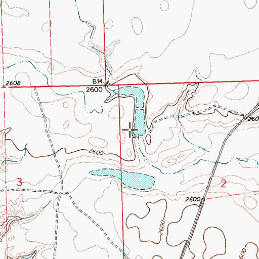Topographic Map of BR-52 Dam, MT