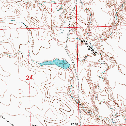 Topographic Map of BR-43 Dam, MT