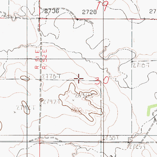 Topographic Map of Walker Number 2 Dam, MT