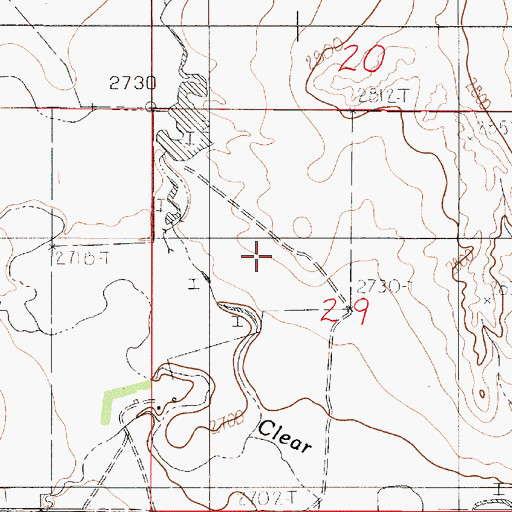 Topographic Map of Walker Dam, MT