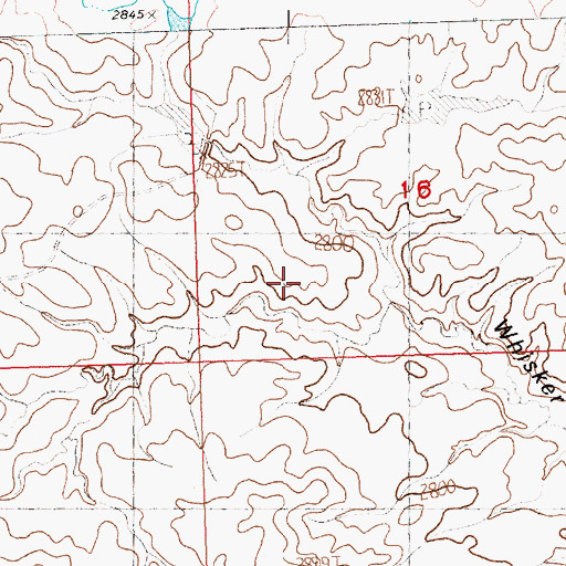 Topographic Map of Buffalo Wallow Dam, MT