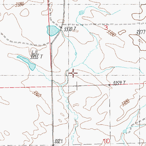 Topographic Map of Lewis Brothers Dam, MT