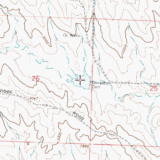 Topographic Map of Melstone Dam, MT