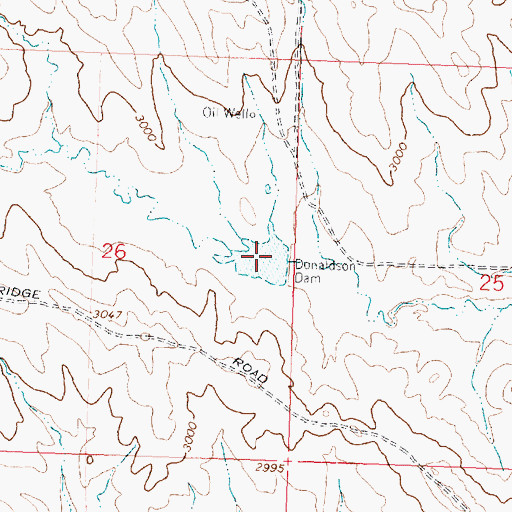 Topographic Map of Melstone Dam, MT