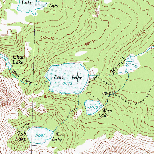 Topographic Map of Pear Lake Dam, MT