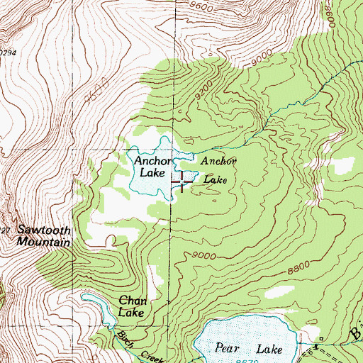 Topographic Map of Anchor South Dam, MT