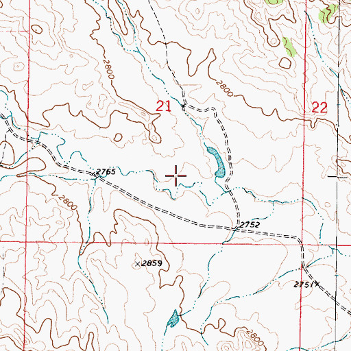 Topographic Map of Forest Creek Dam, MT