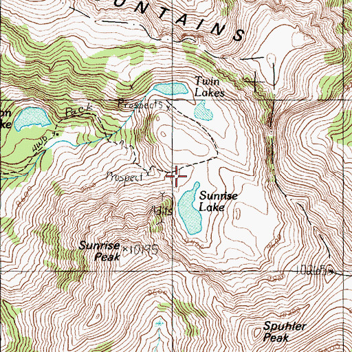 Topographic Map of Sunrise Lake Dam, MT