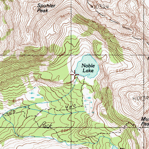 Topographic Map of Noble Dam, MT