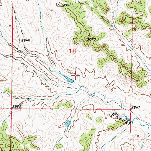 Topographic Map of Bumguartner Dam, MT