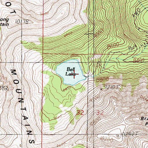 Topographic Map of Bell Lake Dam, MT