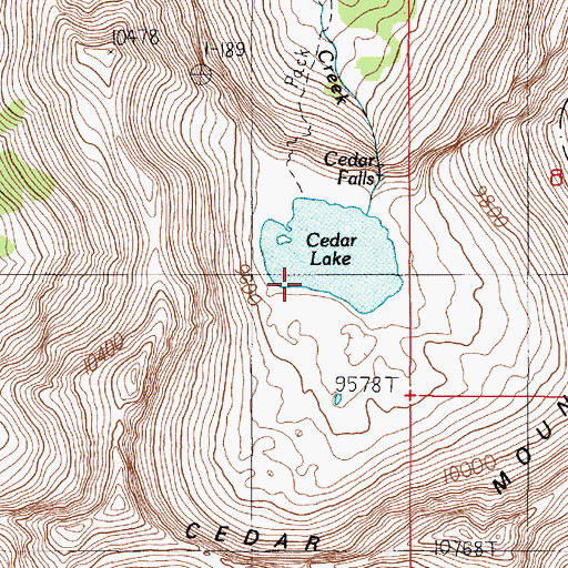 Topographic Map of Cedar Lake Dam, MT