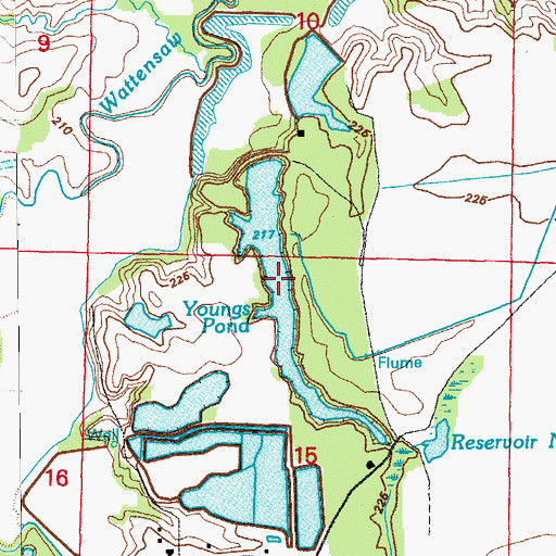 Topographic Map of Reservoir Number One, AR