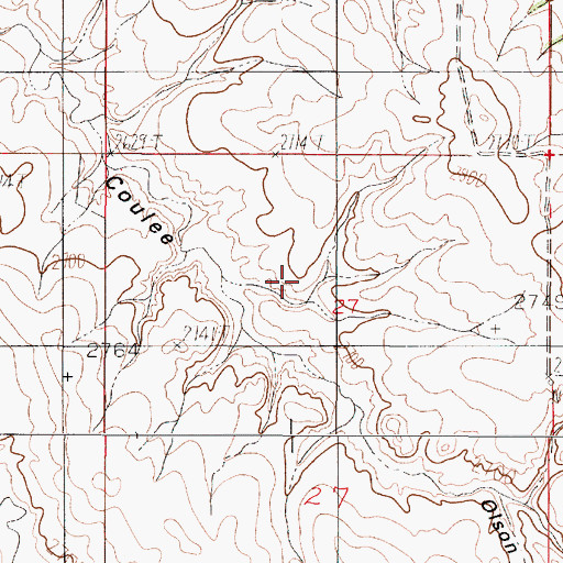 Topographic Map of Jensen Number 3 Dam, MT