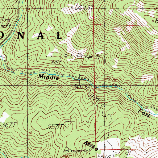 Topographic Map of Scott Reservoir, MT