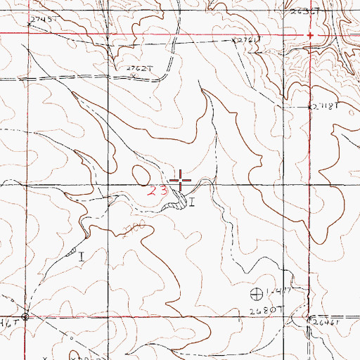 Topographic Map of Breitbach Number 1 Dam, MT