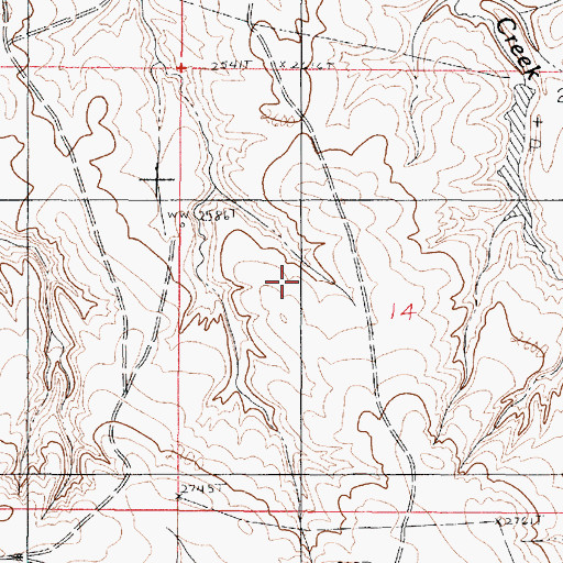 Topographic Map of Breitbach Number 2 Dam, MT