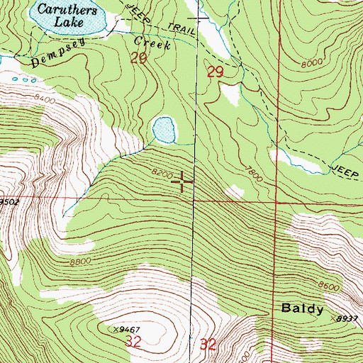 Topographic Map of Mud Lake Dam, MT