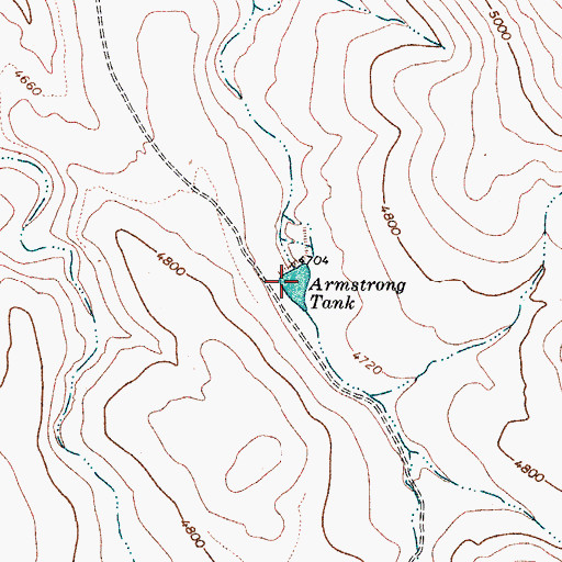 Topographic Map of Armstrong Tank, AZ