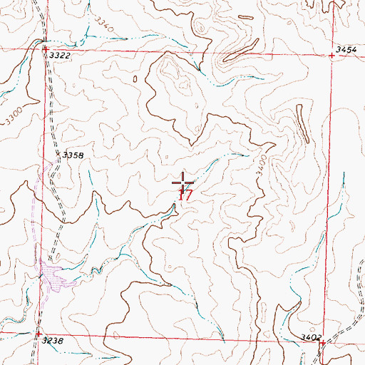 Topographic Map of 71 Ranch Number 1 Dam, MT