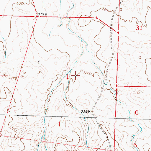 Topographic Map of 71 Ranch Number 3 Dam, MT
